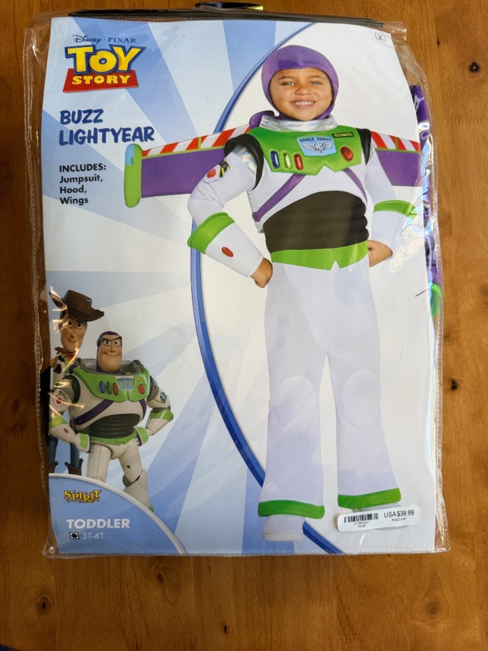 Disney Pixar Toy Story Buzz Lightyear Toddler Costume 3T-4T Spirit Halloween